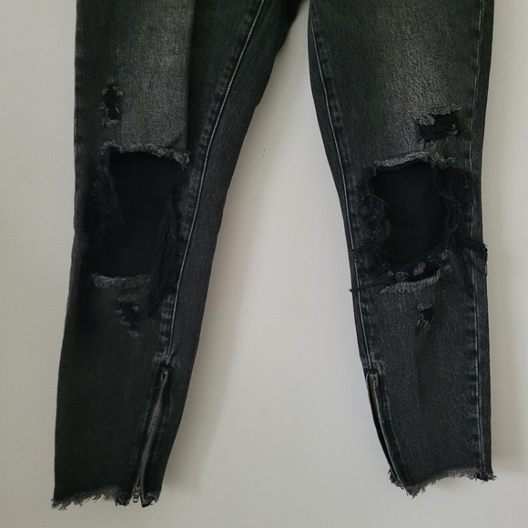 One Teaspoon High Waist Freebirds Rigid Skinny leg cropped jeans Sz 26 - Picture 6 of 16